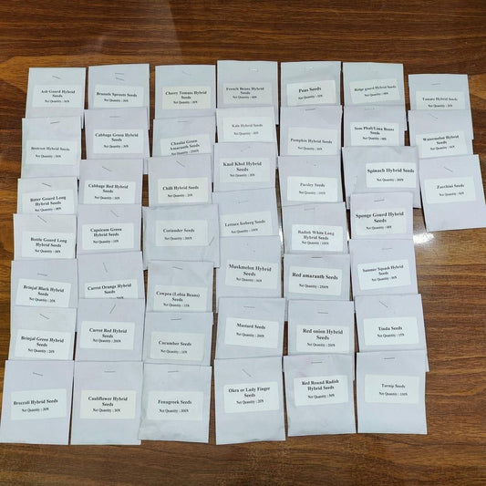 45 Vegetables Seeds (Pack of 45-450 Seeds)
